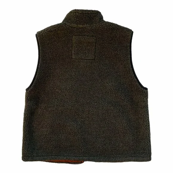 Men's Abercrombie & Fitch Heavy Fleece Lined Full Zip Vest Large Grey Or… - Picture 2 of 7